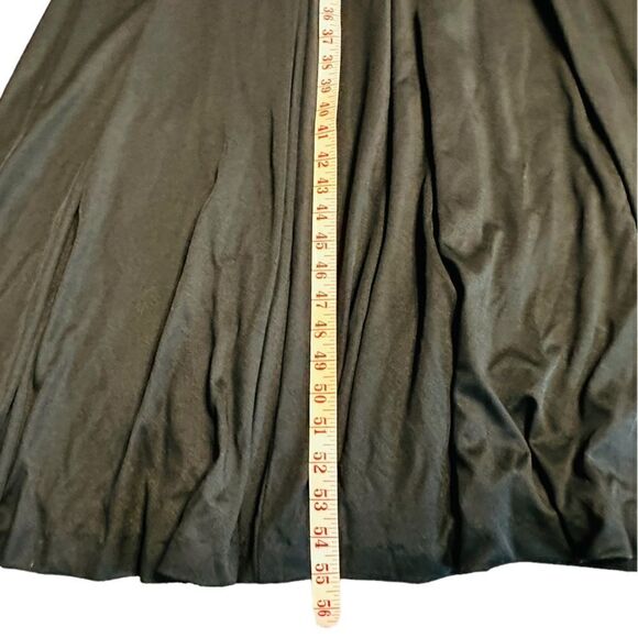 Vintage 70s Bernie Bee Long Black Dress with silver sequin neckline Size 2 NWT - Picture 12 of 15